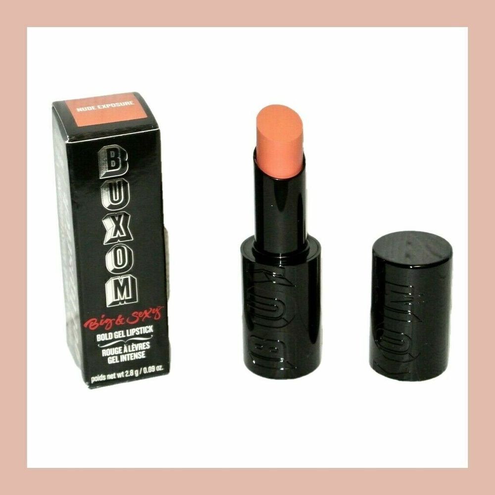 BUXOM Big & Sexy Bold Gel Lipstick NUDE EXPOSURE satin Full size New in box